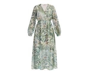 IZIA Maxi Langarmkleid Damen Dschungel Druck L