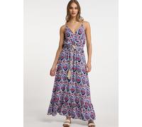 IZIA Maxikleid mit Allover-Print Damen blau, L