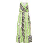 IZIA Maxikleid mit Schlangen-Print Damen Grün Mehrfarbig S