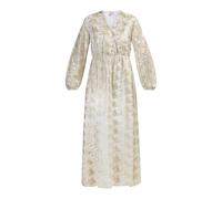 IZIA Maxikleid mit Stickerei Damen Wollweiss mit Goldenen Blumen L