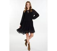 IZIA Midikleid im Streifendesign Damen schwarz, S