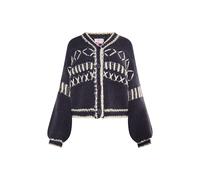 IZIA Strickjacke Damen Anthrazit Creme M/L