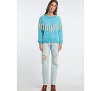 IZIA Strickpullover Damen türkis, XL/XXL