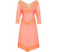 IZIA Tunika-Kleid Mini mit Häkelpart Damen orange M/L