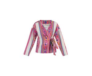 IZIA Wickeljacke Damen Mehrfarbiges Pinkes Ethnomuster M