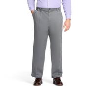 Izod Große und große Performance-Stretch-Faltenhose für Herren, Smoked Pearl, 48W x 29L