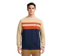 IZOD Herren Advantage Performance Crewneck Fleece Pullover Sweatshirt, Camel Heather Stripes, Klein