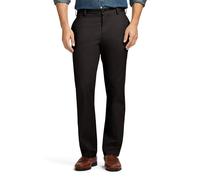 Izod Herren American Chino Flacher Vorderseite, Schmale Passform Lässige Hose, Schwarz, 36W / 32L