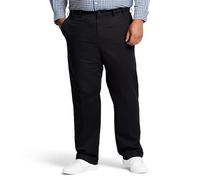 Izod Herren Big and Tall Performance Stretch Flat Front Pant Lssige Hose, Schwarz, 48W / 29L