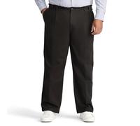 IZOD Herren Big and Tall Performance Stretch Pleated Pant Lssige Hose, Schwarz, 46W / 32L