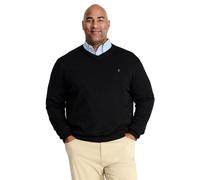 IZOD Herren Big and Tall Premium Essentials Solid V-Neck 12 Gauge Sweater Pullover, schwarz, XX-Large Hoch