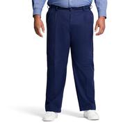 IZOD Herren große Performance-Stretch-Faltenhose Lssige Hose, Navy, 48W / 30L