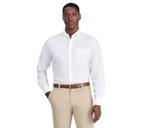Izod Herren Langärmeliges Stretch-Performance Knopfleiste Hemd, Weiss/opulenter Garten, XL