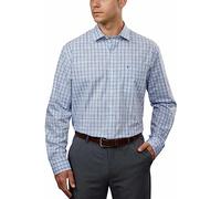 IZOD Herren Langarm-Hemd, leicht, weich gewaschen, lange rmel, Marineblau/Hellblau kariert, XL