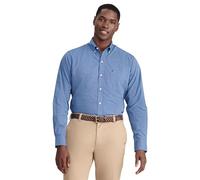 IZOD Herren Long Sleeve Stretch Performance Solid Shirt Hemd mit Button-Down-Kragen, Blau (Estate Blue), XL