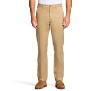 Izod Herren Performance Stretch Straight Fit Flat Front Chino Pant Lässige Hose, Zedernholz Khaki Braun, 34W / 34L