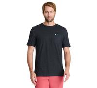 Izod Herren Saltwater Soft Wash Pocket Crew T-Shirt, Schwarz, L