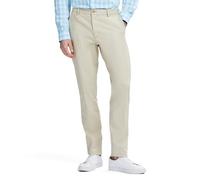 IZOD Herren Saltwater Stretch Flat Front Slim Fit Chinohose Lässige Hose, Helles Khaki, 33W / 32L