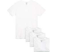 IZOD Herren Unterhemden - Weich Atmungsaktiv Rundhals T-Shirts (4er Pack), Farbe: Weiß, Groß