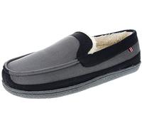 Izod Herren Zweifarbige Mokassin Hausschuhe, warme weiche klassische Slipper, Männer Größen 36 bis 48