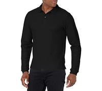 IZOD, Uniform,Young, Herren-Poloshirt, langärmelig, Piqué, Schwarz, 36-37