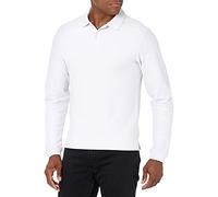 Izod, Uniform,Young, Herren-Poloshirt, langärmelig, Piqué, Weiss/opulenter Garten, 34-35