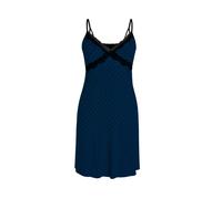 IZURIA Spitzen-Slip-Dress mit schmalem V-Ausschnitt aus Spitze, marineblau mit Polka-Dots, Größe L