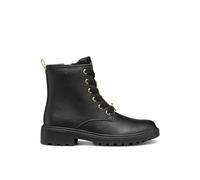 Schnürboots GEOX "J CASEY GIRL", Kinder, Gr. 30, schwarz, Synthetik, modisch, Schuhe, Stiefel, Biker Boots mit Blockabsatz (90908235-30) schwarz