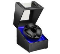 J&T Technology Uhrenbeweger für Automatikuhren, automatischer Uhrenbeweger mit LED-Licht, rotierendes Uhrengehäuse mit japanischem leisem Motor, 4 Rotationsmodi, USB Typ C