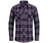 J.VER Flanellhemd Herren Holzfällerhemd Regular Fit Kariertes Hemd Langarm | Karohemd, Flannel, Arbeitshemd, Baumwolle, Freizeithemd, Casual, Plaid, für Holzfäller Baumfäller Männer, mit Brusttasche