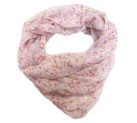 J26 Blume Blümchen Rose Seide Sommer Loop Farbverlauf Silk Uni Rundschal Schlauchschal Stola Schal leicht Tuch (Rot #1)