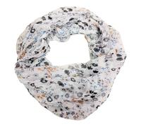 J26 Blume Blümchen Rose Seide Sommer Loop Farbverlauf Silk Uni Rundschal Schlauchschal Stola Schal leicht Tuch (Grau #3)