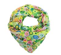 J26 Blume Blümchen Rose Seide Sommer Loop Farbverlauf Silk Uni Rundschal Schlauchschal Stola Schal leicht Tuch (Grün #2)