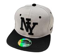 J26 Kids Kinder Snapback USA Cap Teenie Kappe Basecap Mütze Trucker Cappy Sport NY (Grau Blau)