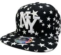 J26 Kids Kinder Snapback USA Cap Teenie Kappe Basecap Mütze Trucker Cappy Sport NY (Stern Black)