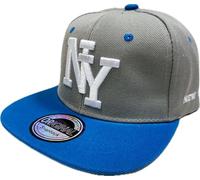 J26 Kids Kinder Snapback USA Cap Teenie Kappe Basecap Mütze Trucker Cappy Sport NY (Türkis Grau)