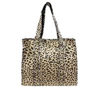 J26 Leopard Stoff Tasche Shopper Schultertasche Henkeltasche Tote Bag Vlies Leo (M1)