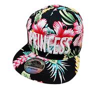 J26 Prince & Princess Brother & Sister Snapback Kinder Kids Set USA Cap Kappe Basecap Mütze Trucker Cappy Kult Partner Look Geschwister (Princess Blume Black), Einheitsgröße