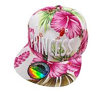 J26 Prince & Princess Brother & Sister Snapback Kinder Kids Set USA Cap Kappe Basecap Mütze Trucker Cappy Kult Partner Look Geschwister (Princess Blume Weiß), Einheitsgröße