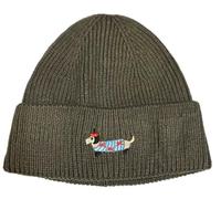 J26 Wintermütze Strickmütze mit Herz Leopard Symbol Winter Hut Mütze Unisex Beanie Viskose (DE/NL/SE/PL, Alphanumerisch, Einheitsgröße, Hund Braun)