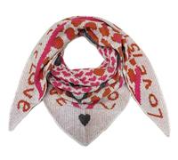 J26 XXL Dreieck Schal Love Leopard Winter Unisex Dreieck Strickschal Leo Schal Wolle Stola Tuch Stickschal (Pink)
