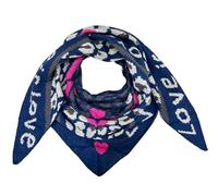 J26 XXL Dreieck Schal Love Leopard Winter Unisex Dreieck Strickschal Leo Schal Wolle Stola Tuch Stickschal (Dunkelblau)