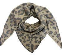 J26 XXL Leopard Dreieck Schal Winter ITALY Poncho Strickschal Schal Wolle Stola Tuch (Kaffee)