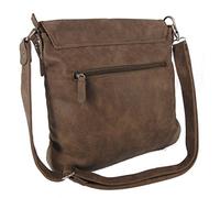 J3423 Schultertasche Used Look Handtasche Umhängetasche Shopper Tasche Bag Street präsentiert von RabamtaGO®- (braun)