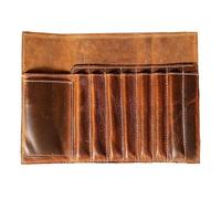 Jaald Echte eather Bleistift Rollen Pinsel-Kasten-Feder-Halter-Organisator Bürsten Lineal Stationary Beutel-Geschenk für Studenten Artist Painter & Writer String Schließung Jahrgang