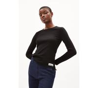 JAALIA | Ripp-Longsleeve Regular Fit aus Bio-Baumwoll Mix - schwarz (XS)