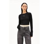 JAALITAA LOGO | Ripp-Longsleeve Slim Fit aus Bio-Baumwoll Mix - schwarz (XXL)