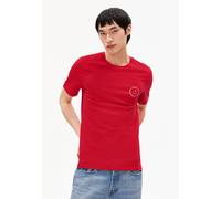 ARMEDANGELS Herren T-Shirt aus Bio-Baumwolle JAAMES Smiley Regular Fit Scarlet Red