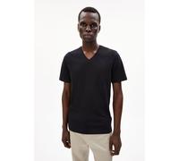 ARMEDANGELS JAAMES V-NECK - Männer Regular Fit T-Shirt - schwarz S