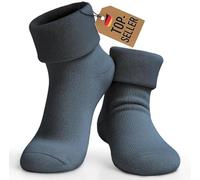 JaBranDo - 3 Paar Kuschelige Bettsocken Unisex - Flauschige, nahtlose Schlafsocken für Damen & Herren - Warme Nachtsocken für Wellness & Yoga - 43-46 grau